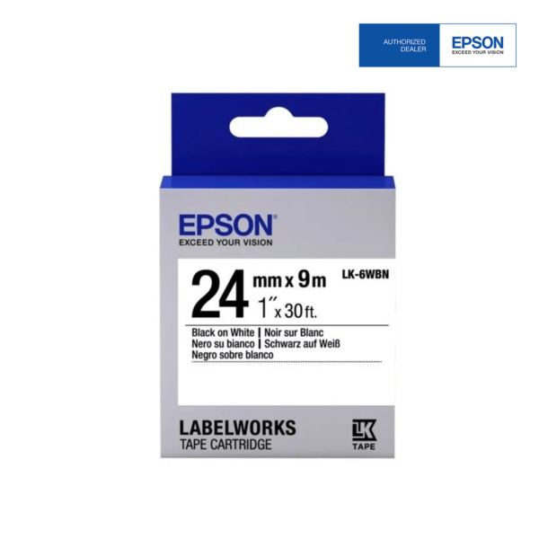 Epson Tape 24mm Black on White refill