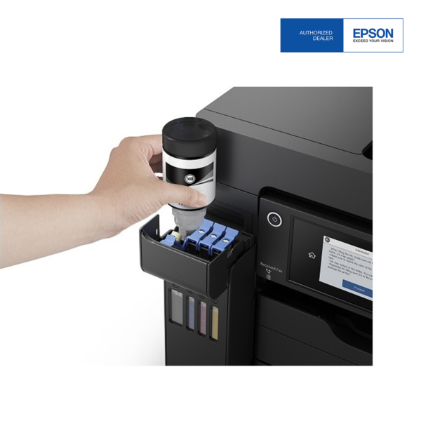 epson ecotank l15150 a3 all in one wifi printer with adf 008 ink bottle cmyk