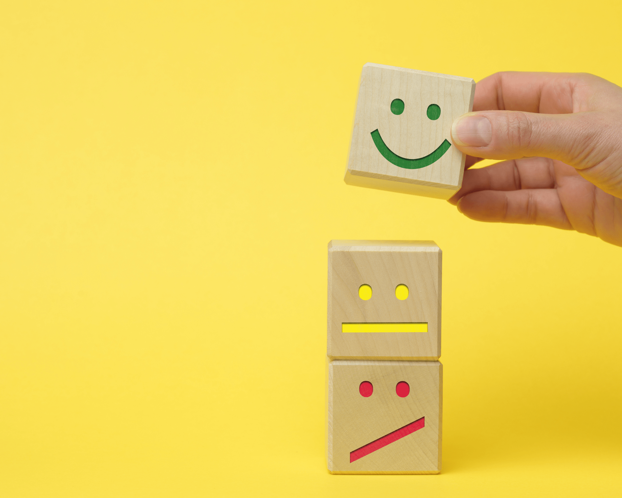 customer satisfaction using emoji blocks